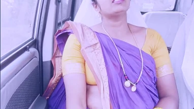 Indian maid car sex Telugu dirty talks.