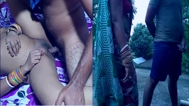 पडोसन भाभी ने घर की छत पर लण्ड हिलाते हुए पकड़ा फिर चुदाई करवाई