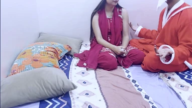 New year 2026 best porn video with Dirty Talk in hindi roleplay saarabhabhi hot and sexy get horny with santa